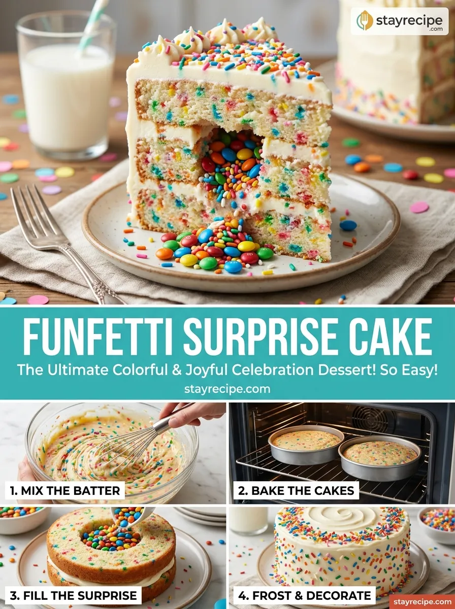 Funfetti Surprise Easter Bunny Poke Cake