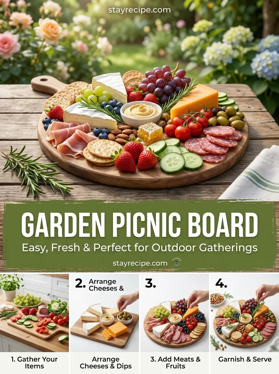 Garden Picnic Board Spring Charcuterie Board Ideas