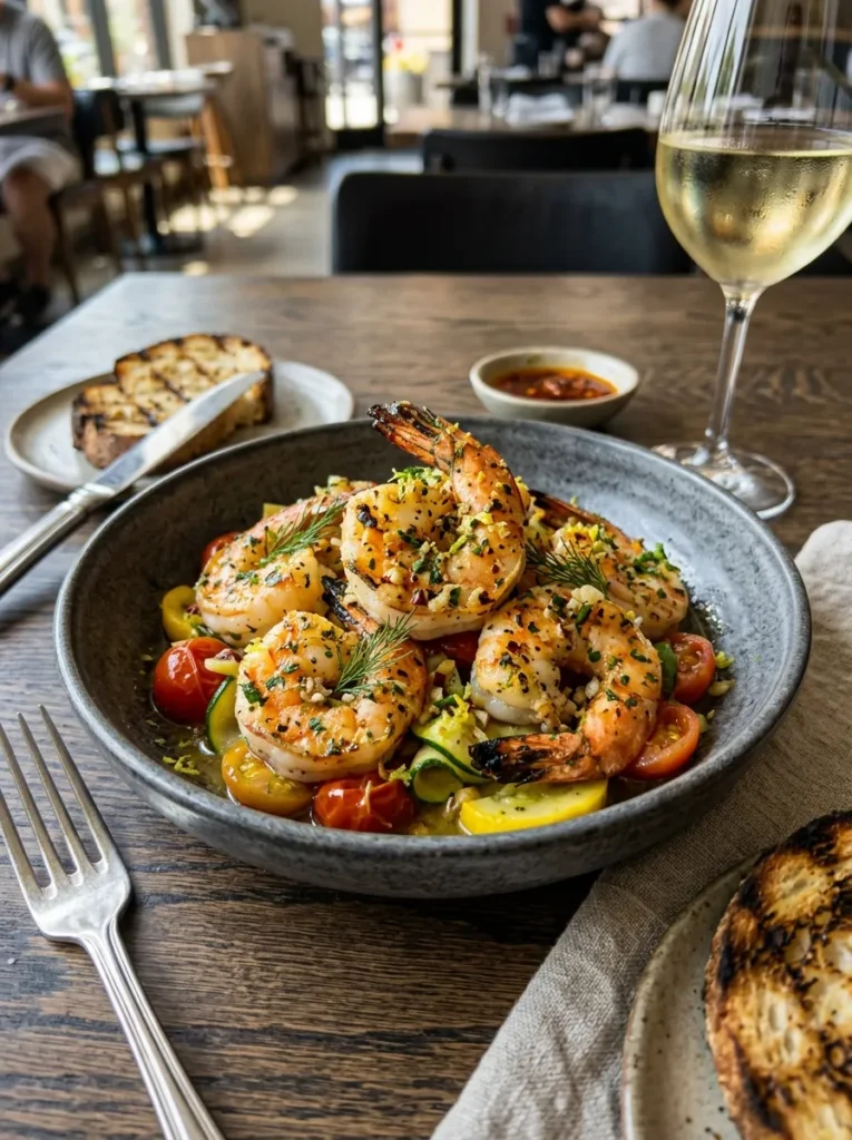 Garlic Shrimp Summer Zest