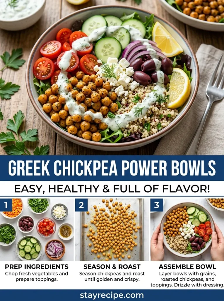 Greek Chickpea Power Bowls Bowls