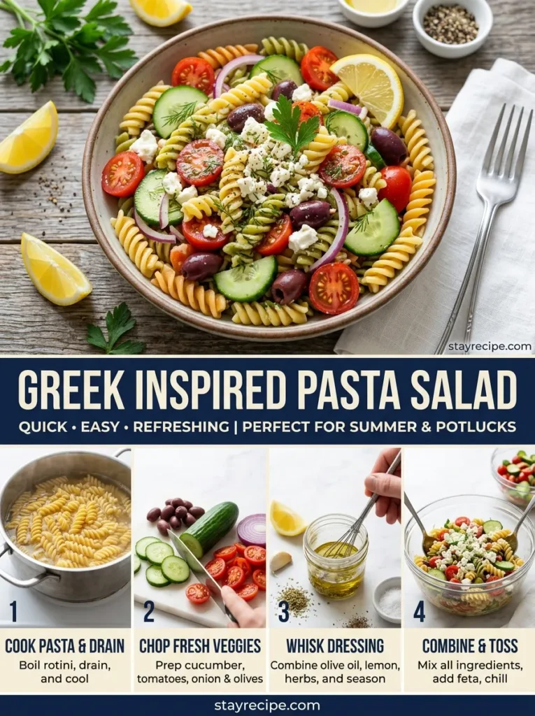 Greek Inspired Pasta Salad