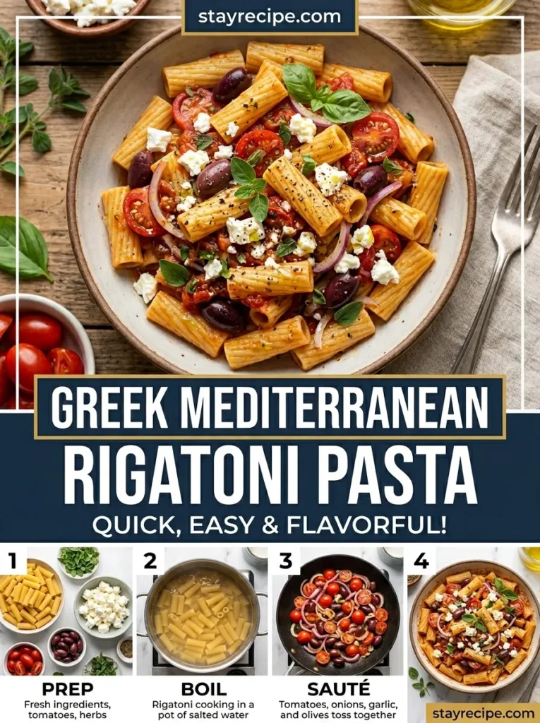 Greek Mediterranean Rigatoni Pasta