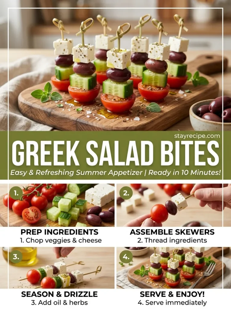 Greek Salad Bites Pool Snacks