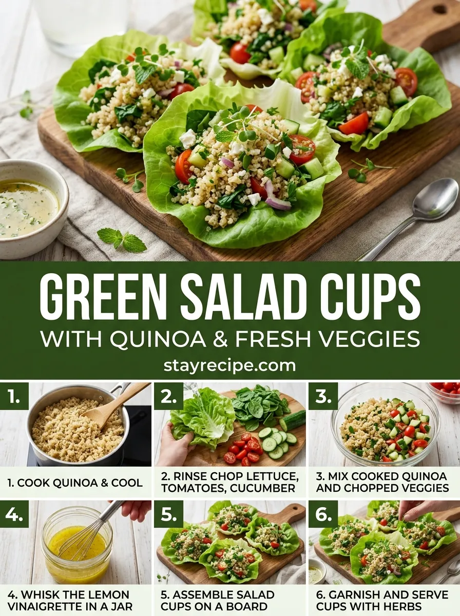 Green Salad Cups With Quinoa