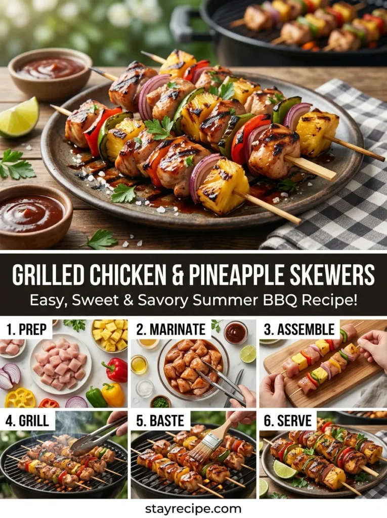 Grilled Chicken Pineapple Skewers