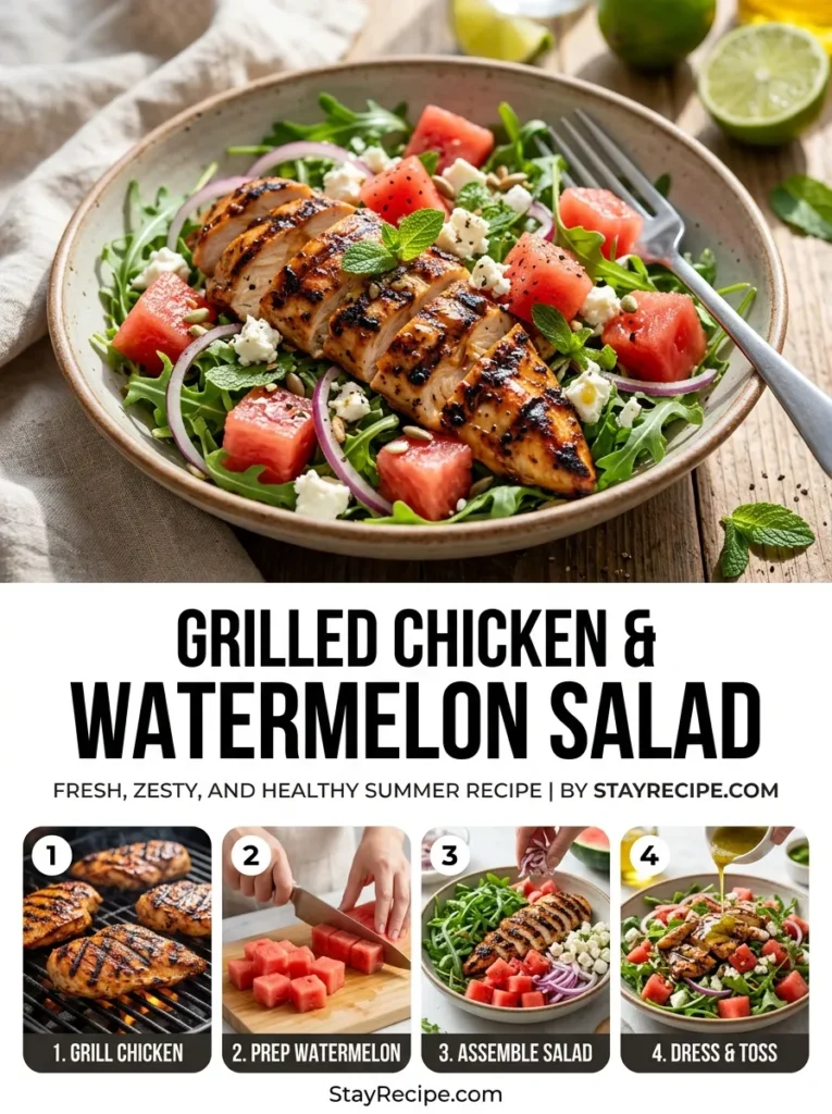 Grilled Chicken Watermelon Salad
