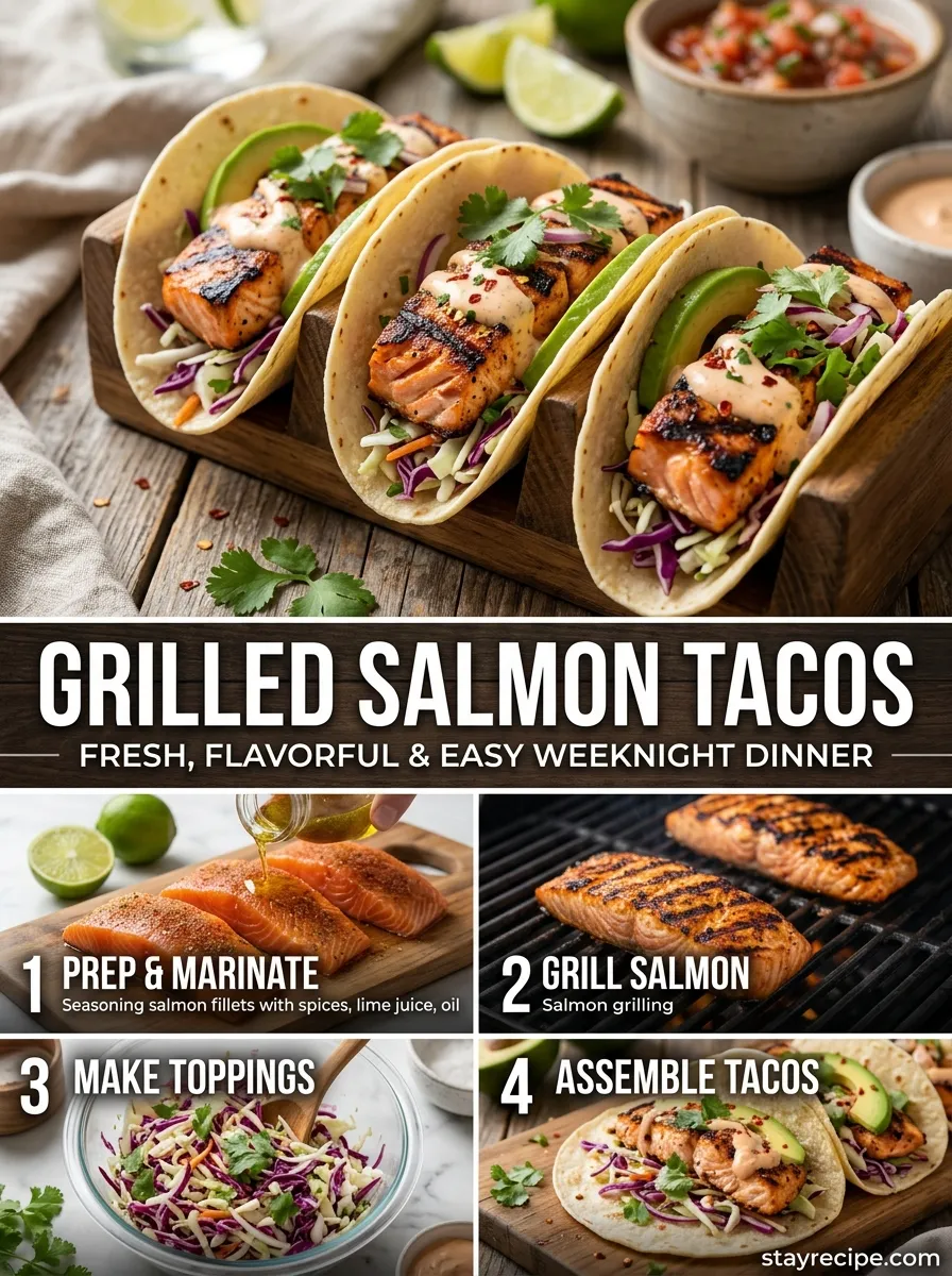 Grilled Salmon Tacos Summer Meals Dinner