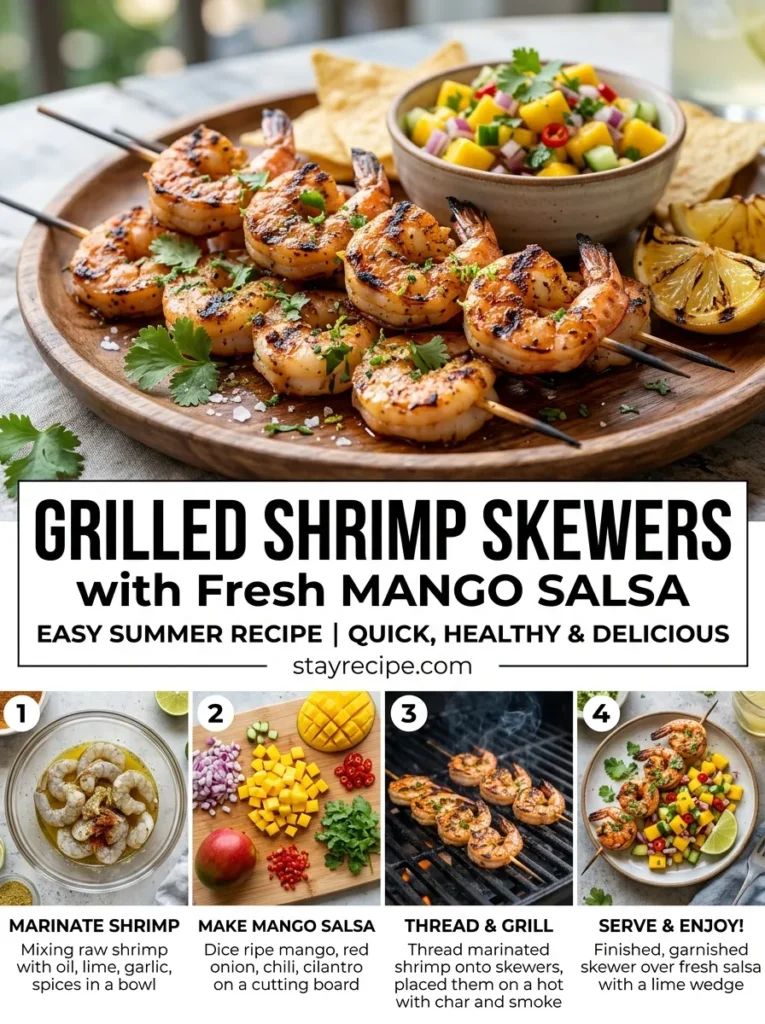 Grilled Shrimp Skewers Mango Salsa
