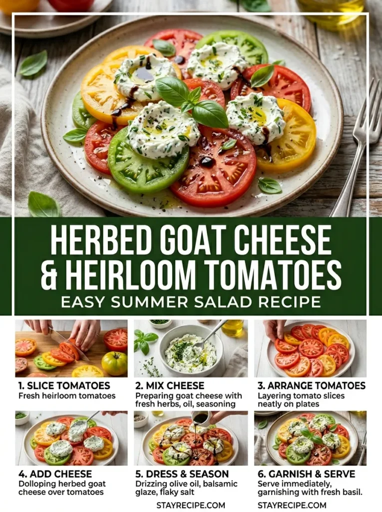 Herbed Goat Cheese Heirloom Tomatoes