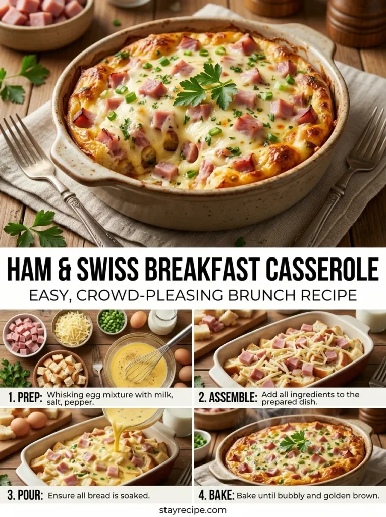 Ham Swiss Breakfast Casserole