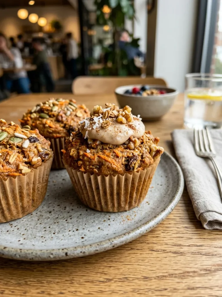 Healthy Carrot Cake Breakfast Muffins