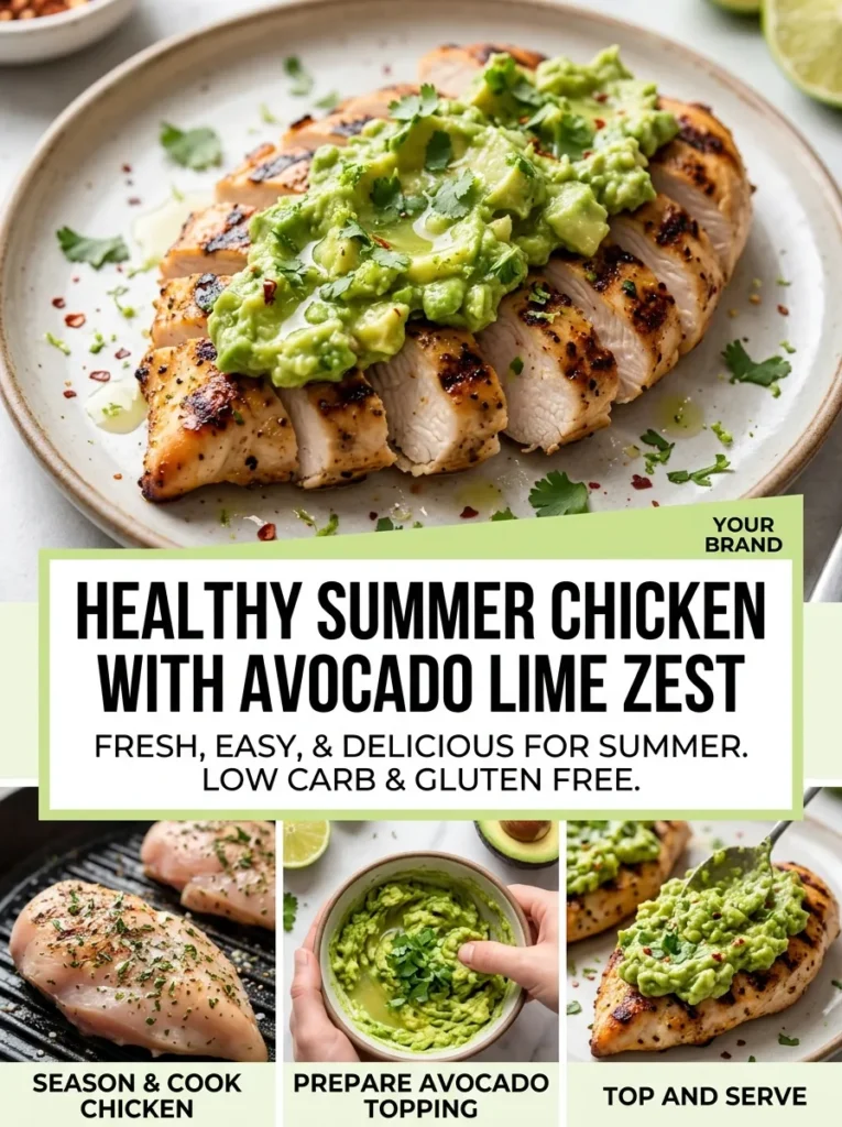 Healthy Summer Chicken With Avocado Lime Zest Summer Chicken Recipes