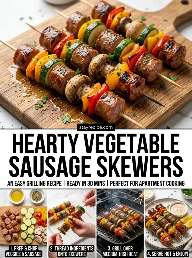 Hearty Vegetable Sausage Skewers