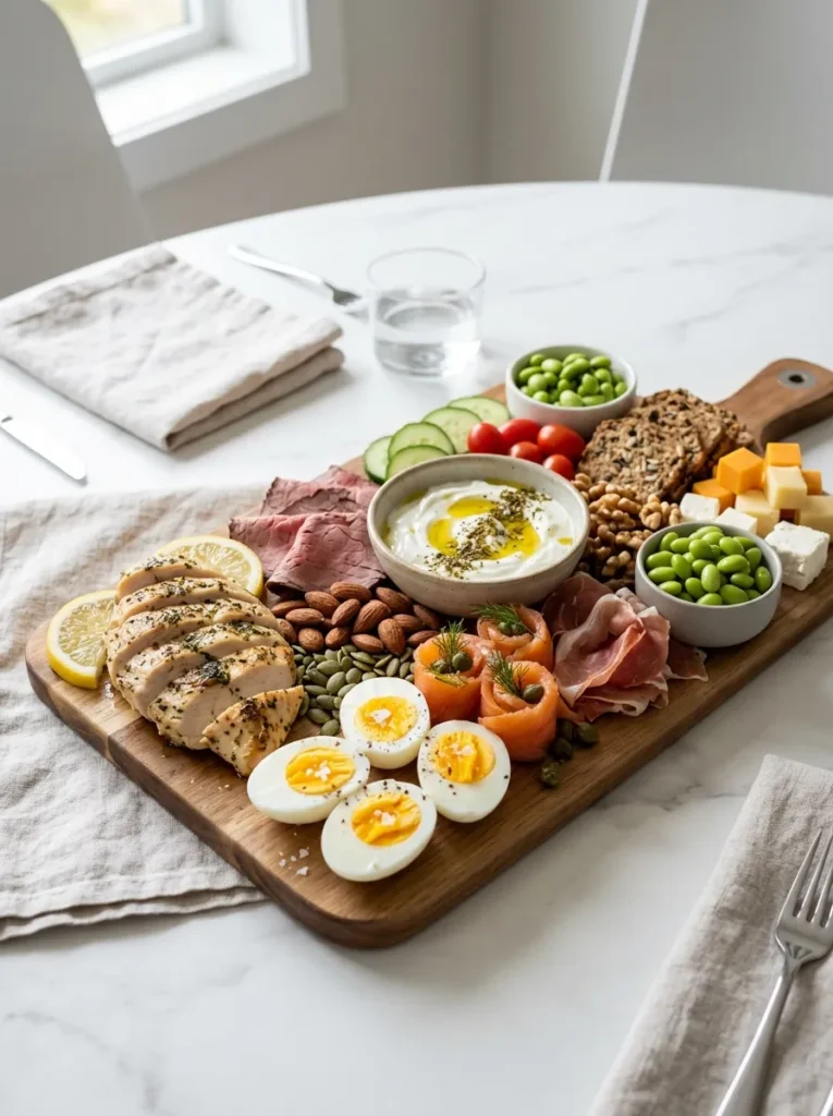 High Protein Platter Energy Focused Charcuterie Board