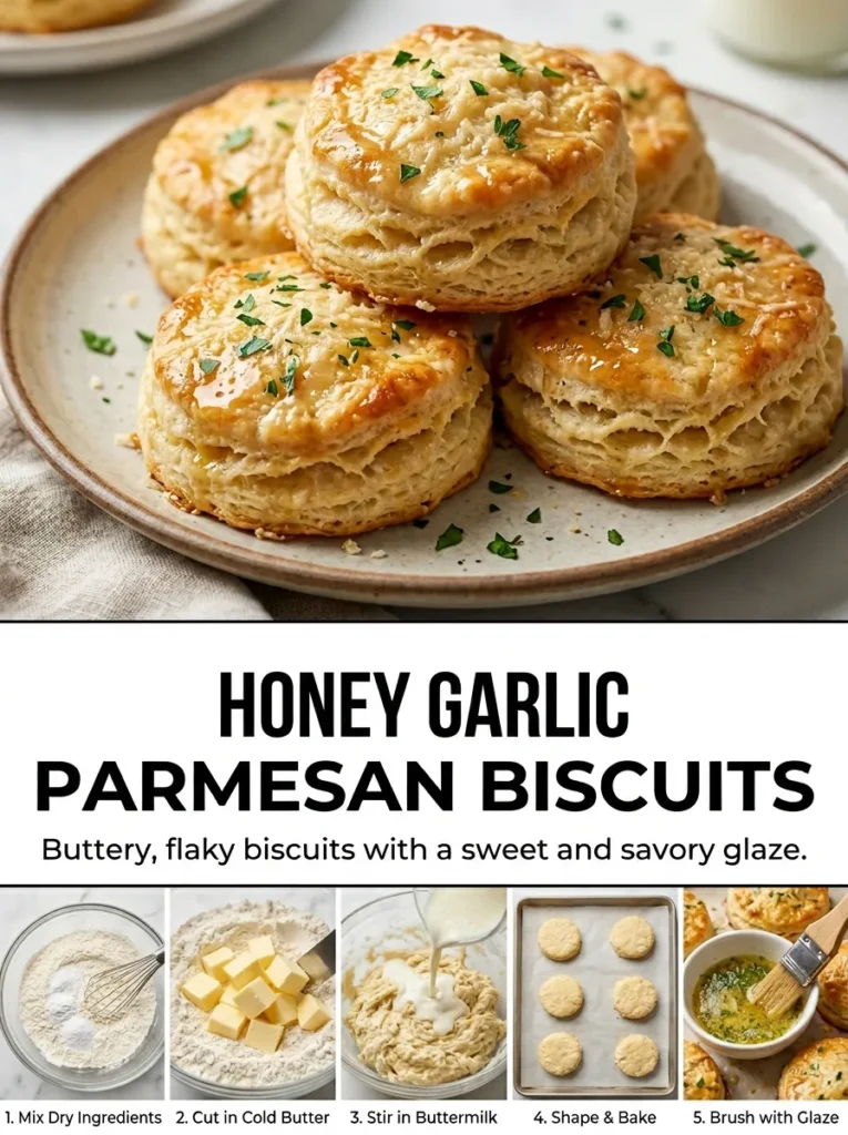Honey Garlic Parmesan Biscuitshoney Garlic Parmesan Biscuits