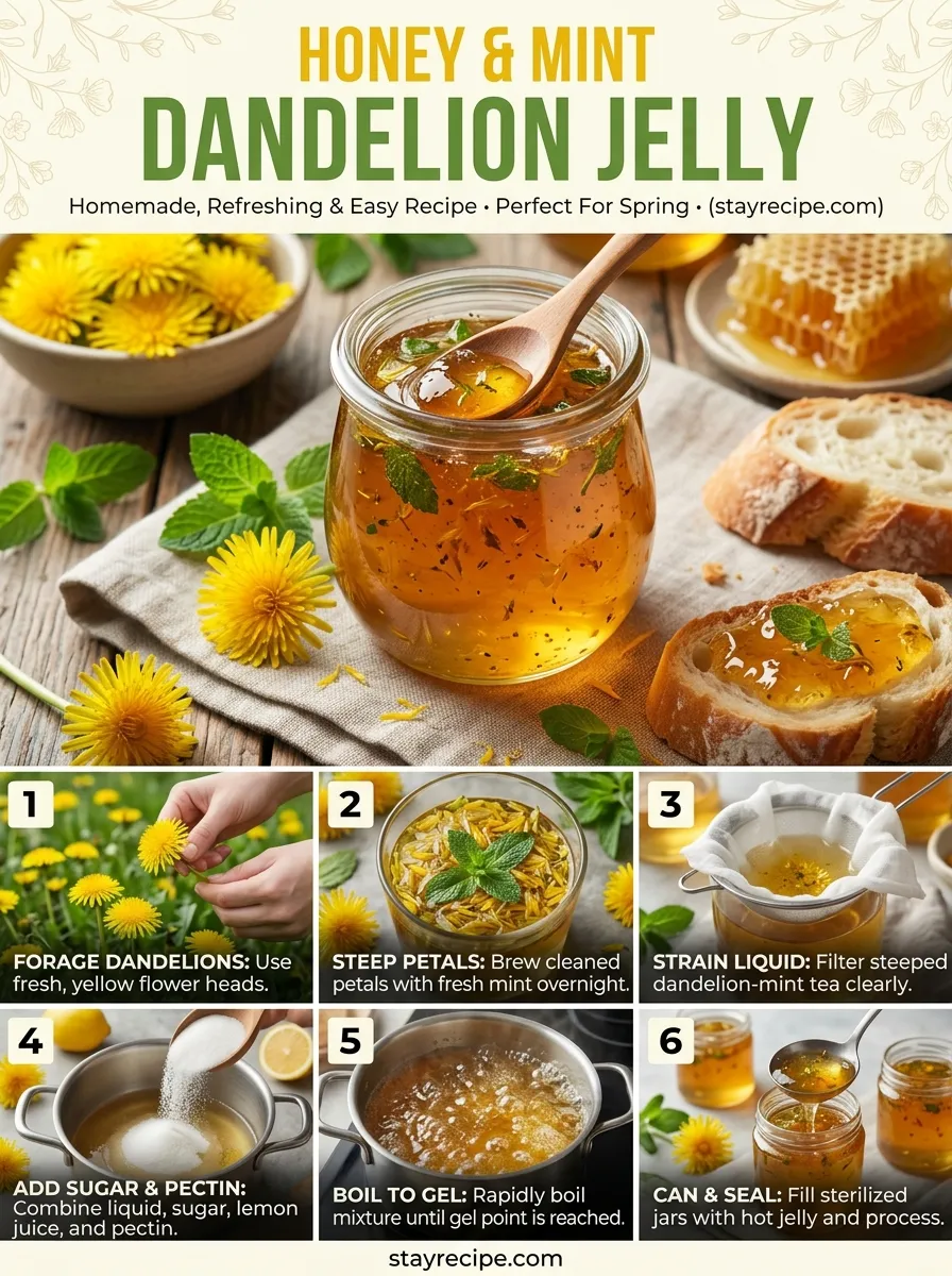 Honey Mint Dandelion Jelly