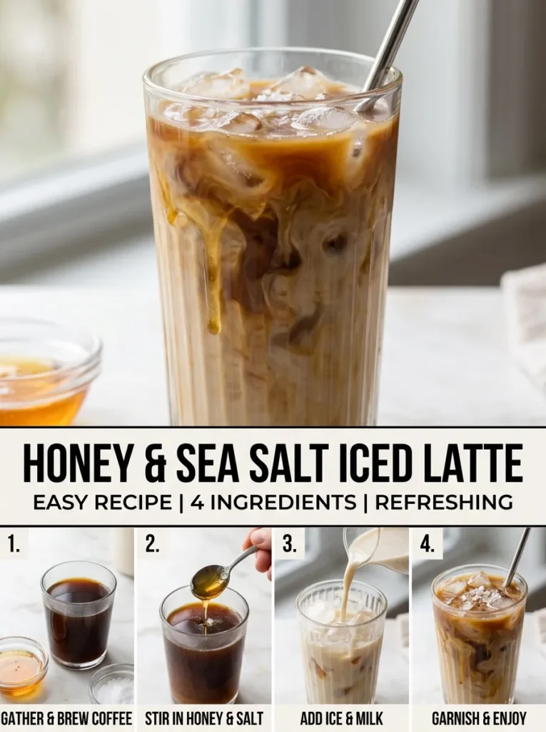 Honey Sea Salt Iced Lattehoney Sea Salt Iced Latte