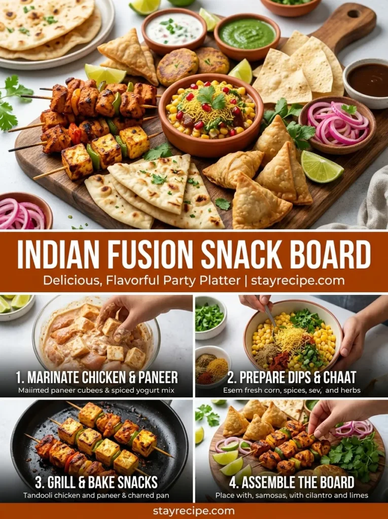 Indian Fusion Snack Board
