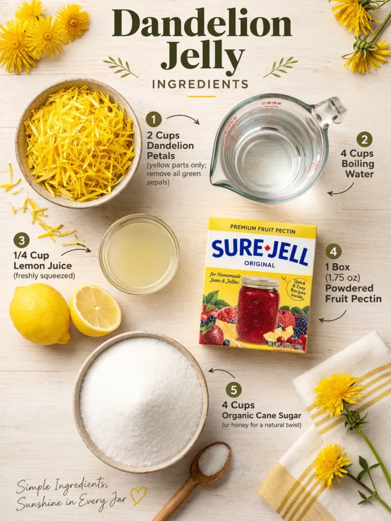 Ingredients Dandelion Jelly