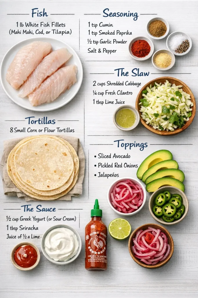 Ingredients Fish Tacos Recipe