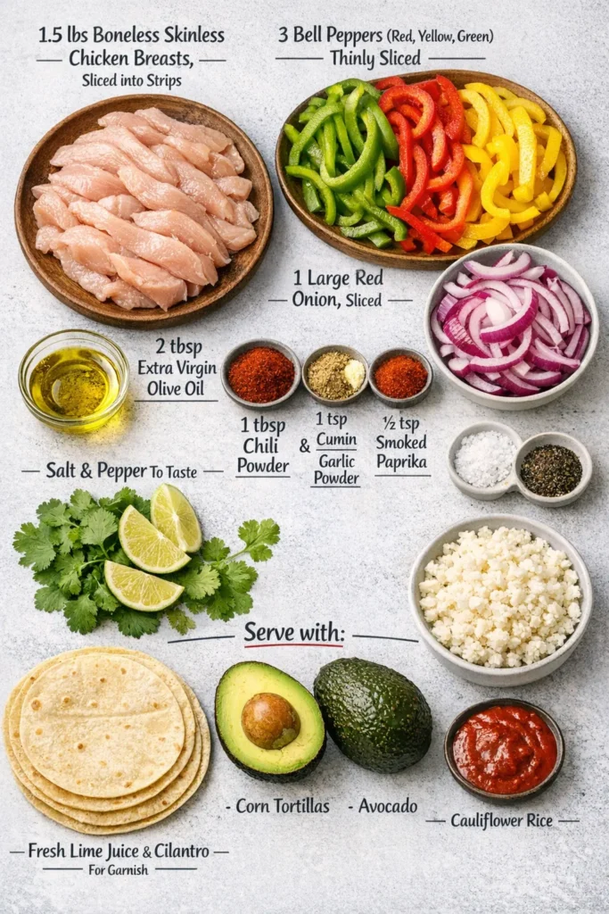 Ingredients For This Recipe Chicken Fajitas