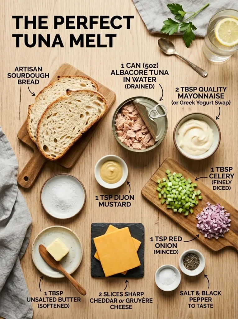 Ingredients Best Tuna Melt Sandwich