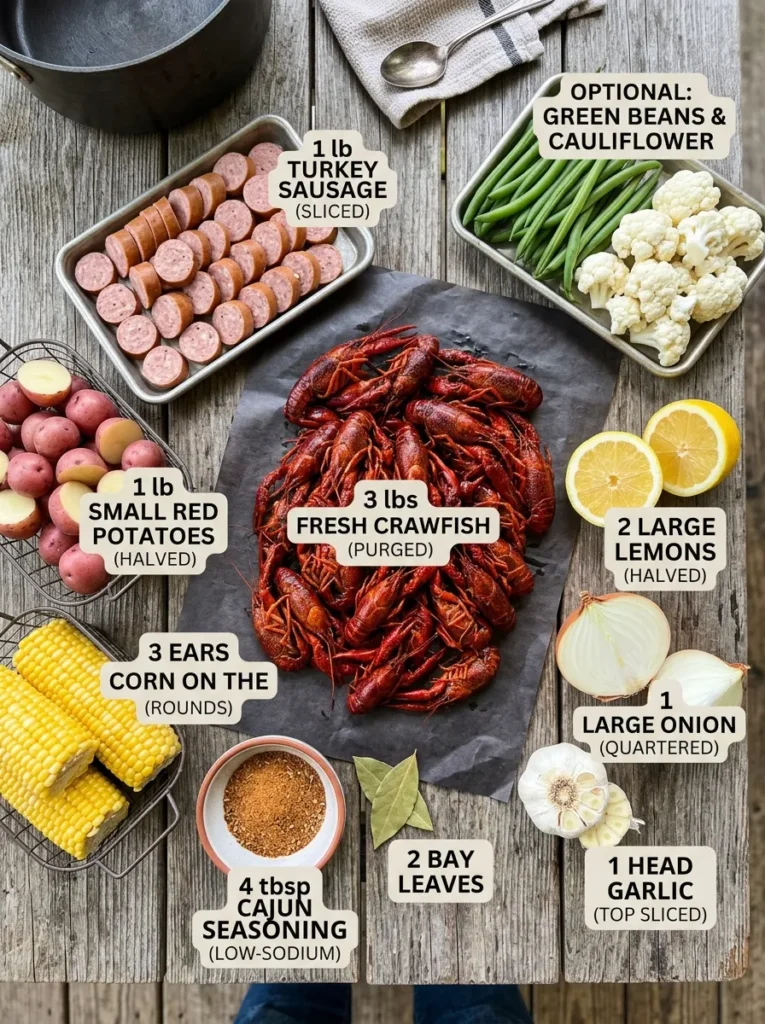 Ingredients Crawfish Boil Banner
