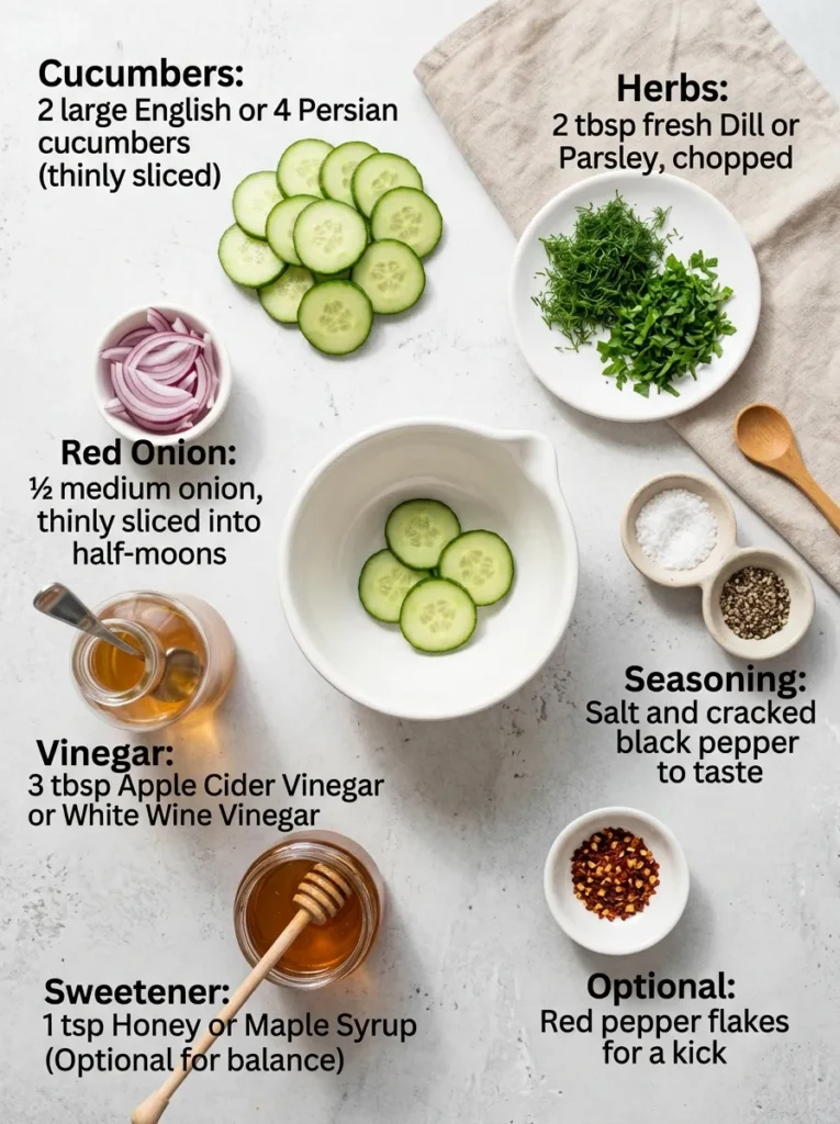 Ingredients Cucumber Salad