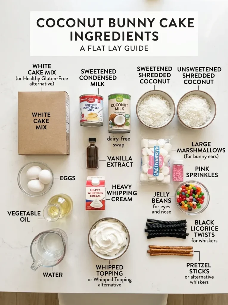 Ingredients Easter Bunny Poke Cake