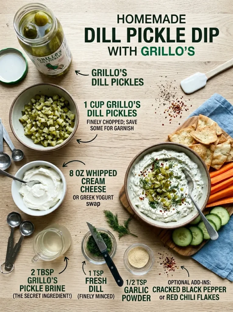 Ingredients Grillos Pickle Dip