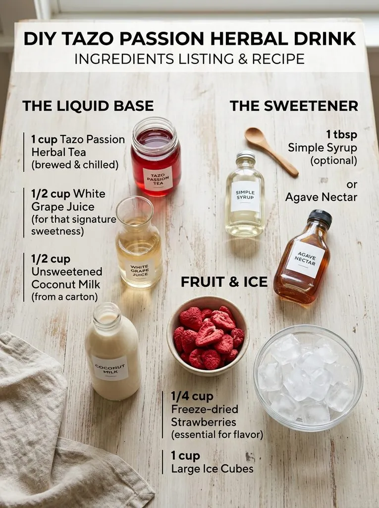 Ingredients Starbucks Summer Drinks