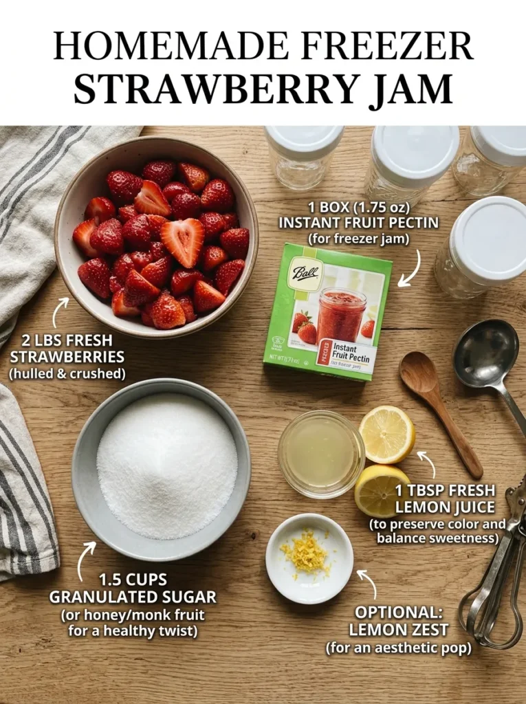 Ingredients Strawberry Freezer Jam