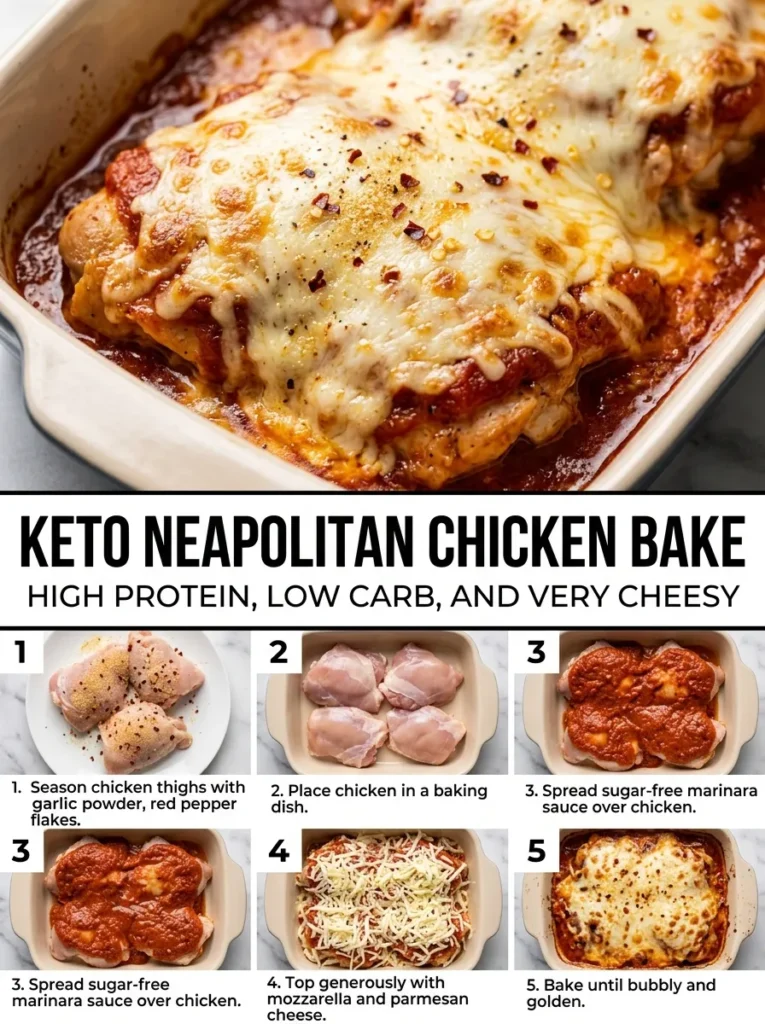 Keto Neapolitan Chicken Bakeketo Neapolitan Chicken Bake