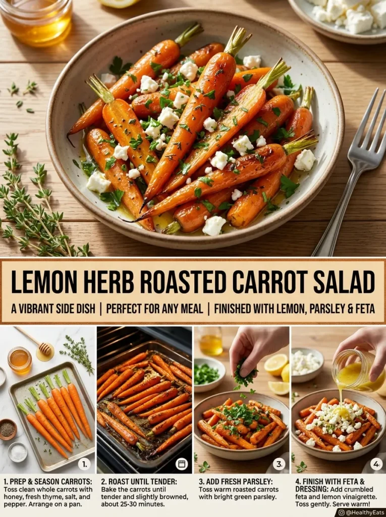 Lemon Herb Roasted Carrot Salad