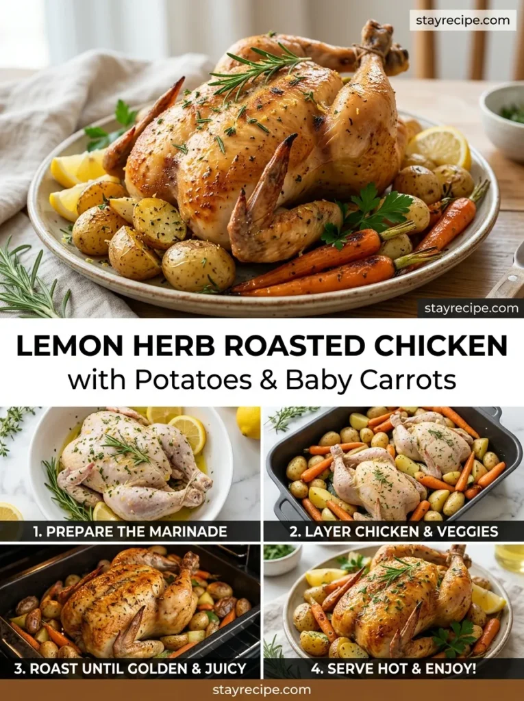 Lemon Herb Roasted Chicken With Potatoes Carrots