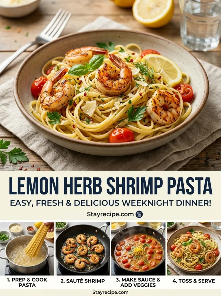 Lemon Herb Shrimp Pasta