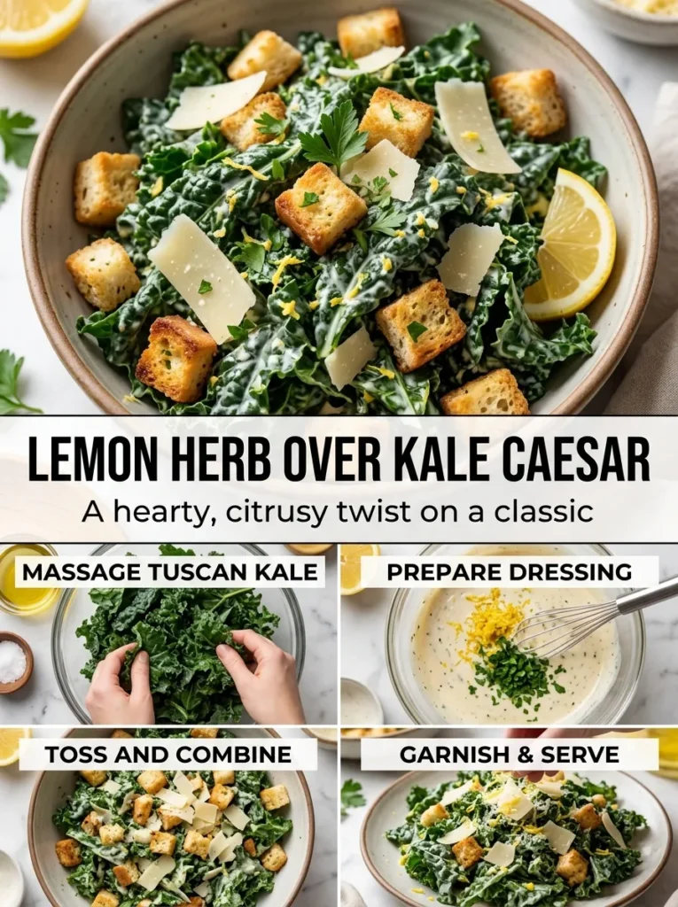 Lemon Herb Over Kale Caesar