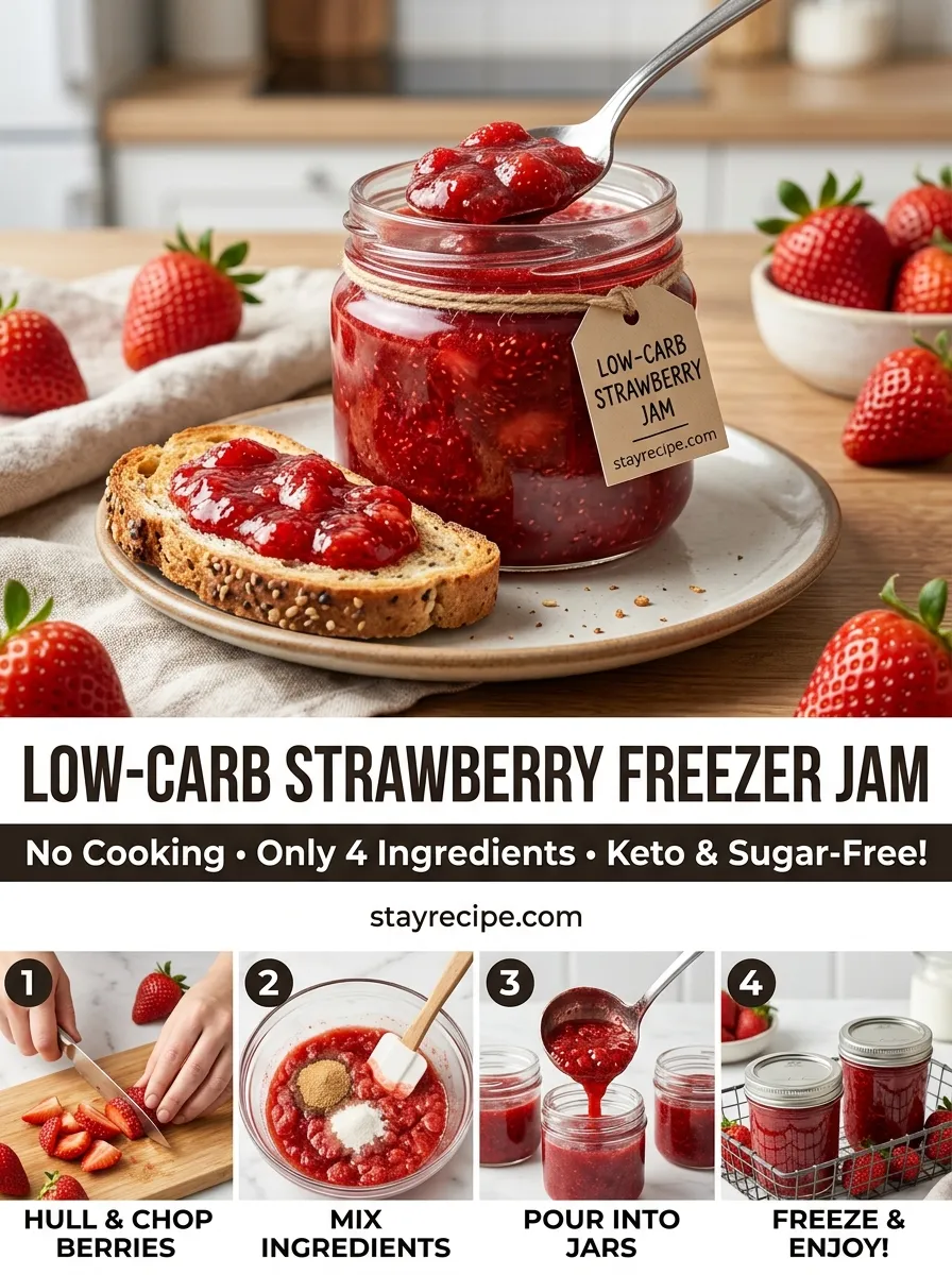 Low Carb Strawberry Freezer Jam Jam