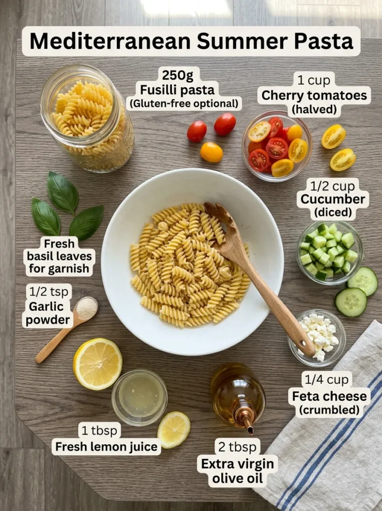 Main Featured Recipe Mediterranean Summer Pasta Summer Recipes Dinner