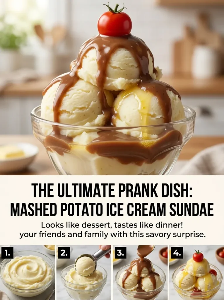 Mashed Potato Ice Cream Sundae
