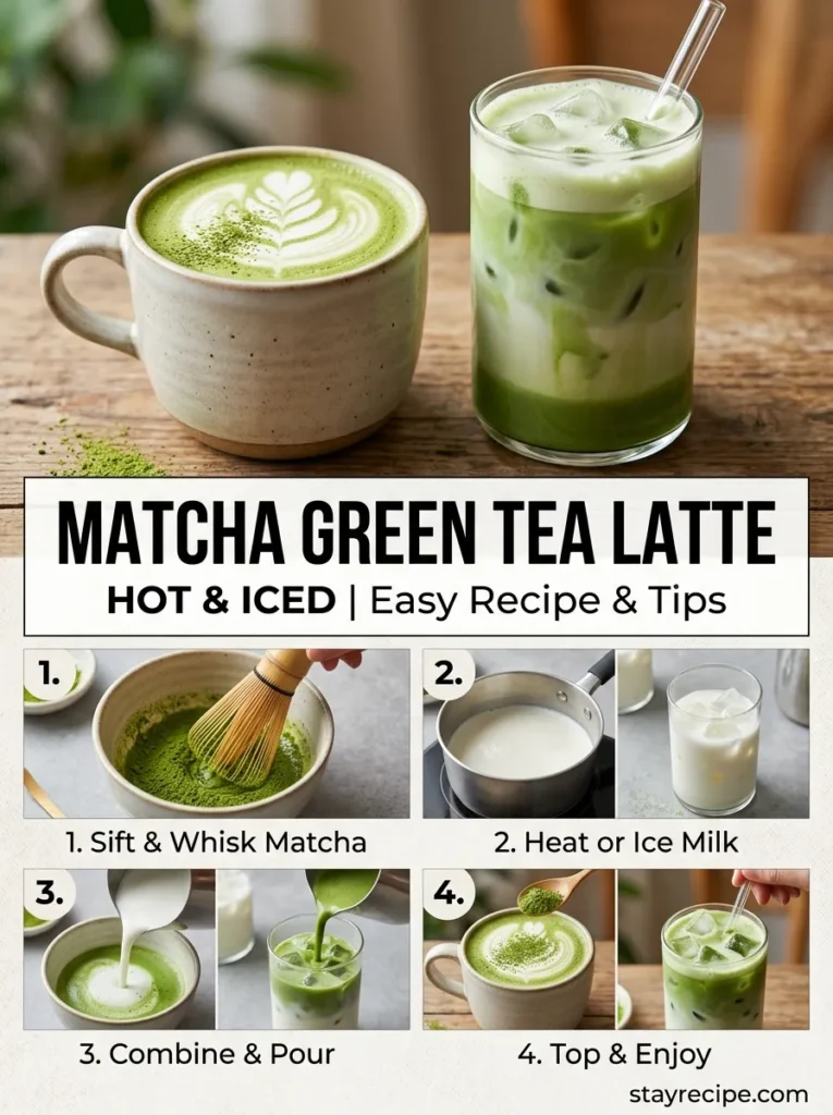 Matcha Green Tea Latte Hot Or Iced Drinks