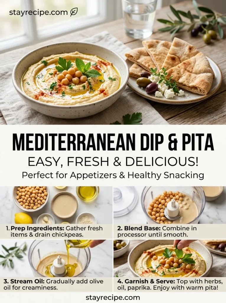 Mediterranean Dip With Pita Pool Snacks