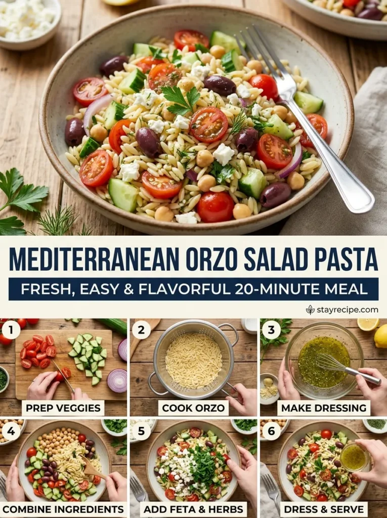 Mediterranean Orzo Salad Pasta