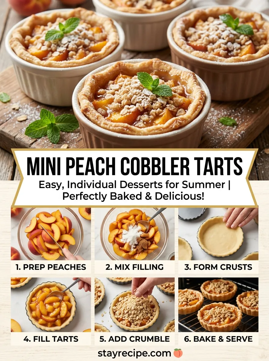 Mini Peach Cobbler Tarts