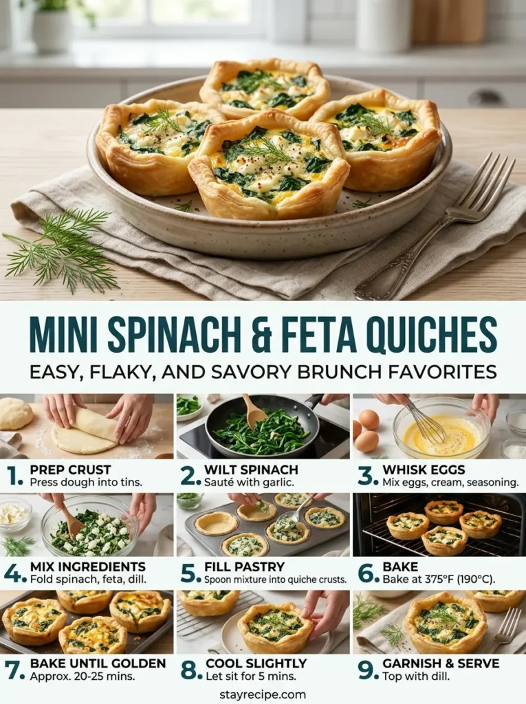 Mini Spinach And Feta Quiches