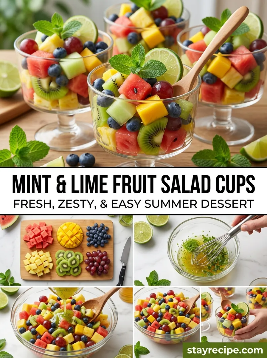 Mint Lime Fruit Salad Cups