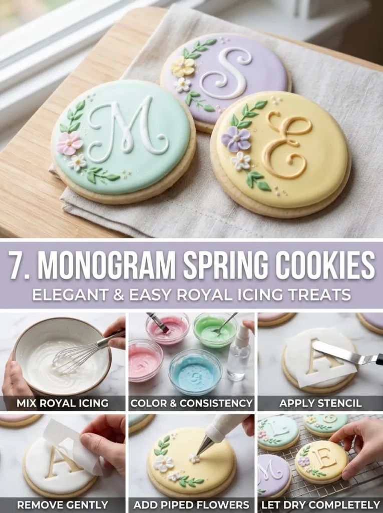 Monogram Spring Cookies