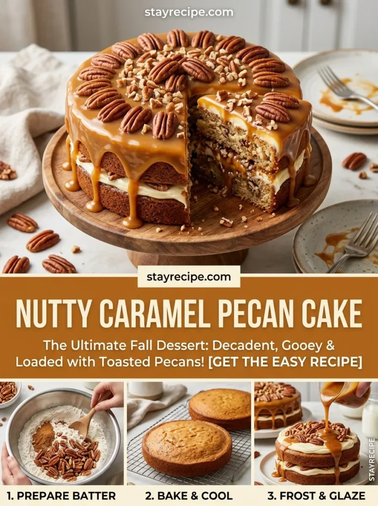 Nutty Caramel Pecan Cake