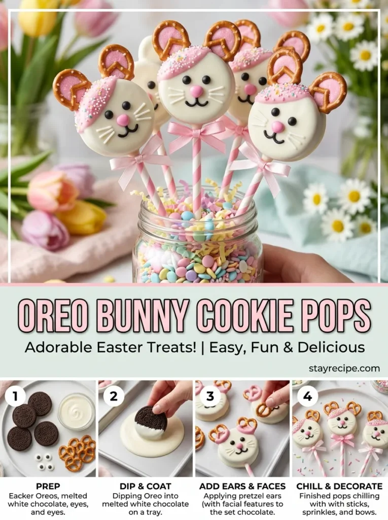 Oreo Bunny Cookie Pops