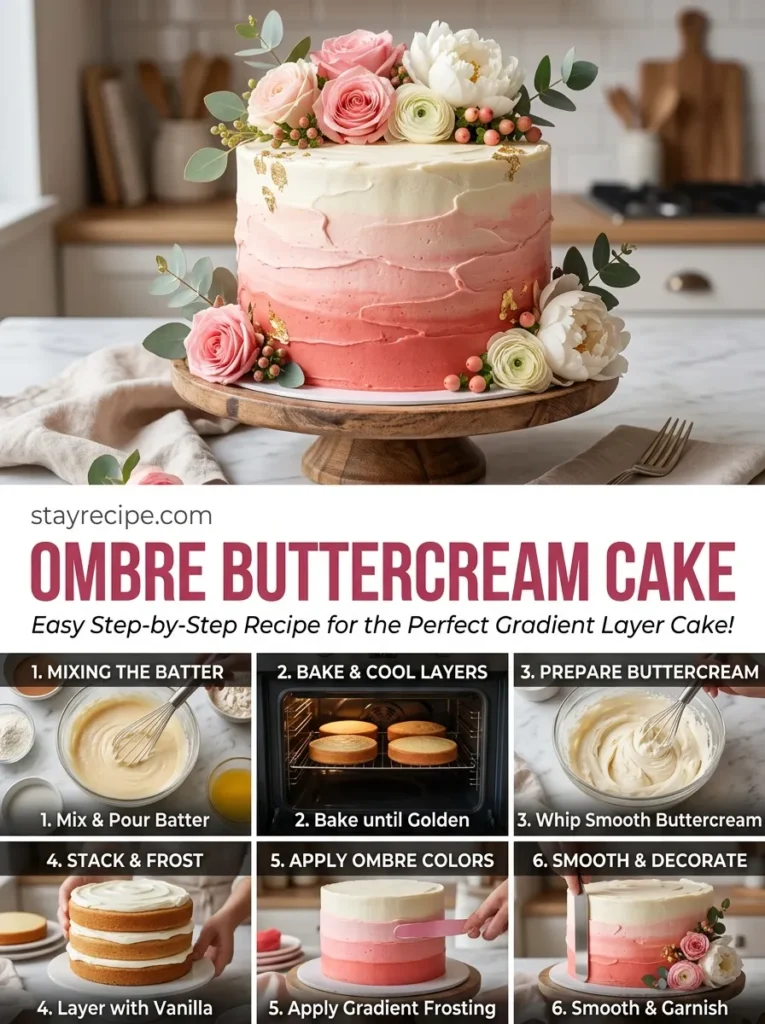 Ombre Buttercream Cake
